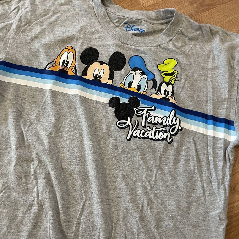 DISNEY FAMILY VACATION GRAY SHORT SLEEVE T-SHIRT SIZE LARGE - Picture 4 of 7